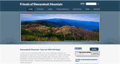 Desktop Screenshot of friendsofshenandoahmountain.org